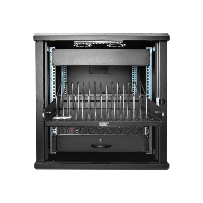 DIGITUS DN-97665 - Rack - Regal - Schwarz, RAL 9005 - 1U - 48.3 cm (19″) (DN-97665)