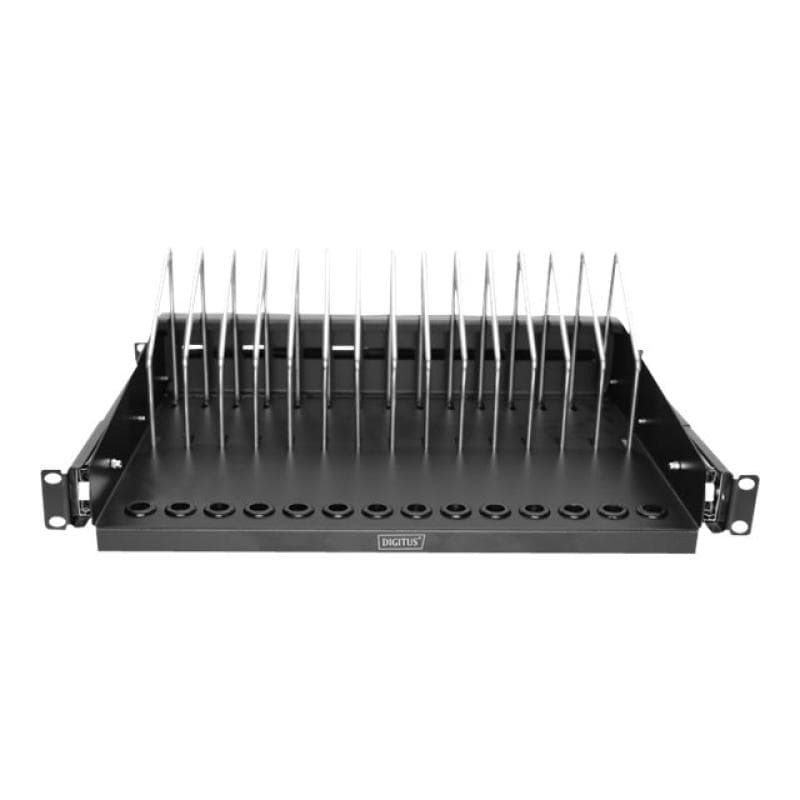 DIGITUS DN-97665 - Rack - Regal - Schwarz, RAL 9005 - 1U - 48.3 cm (19″) (DN-97665)