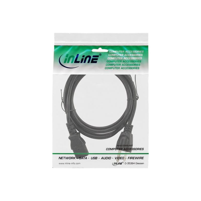 INLINE - Stromkabel - Typ B (S) bis IEC 60320 C13 - Wechselstrom 125 V - 10 A - 1.8