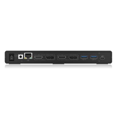 ICY BOX IB-DK2245AC - Dockingstation - USB-C / Thunderbolt 3 - 2 x HDMI, 2 x DP - GigE