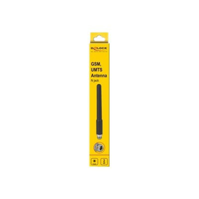 DELOCK GSM, UMTS Antenne N Buchse 2 dBi 17,8 cm omnidirektional starr mit flexiblem Materialien outd