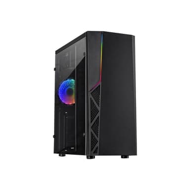 INTERTECH Gaming-Gehäuse B-02 120mm RGB-Luefter LED-Streifen retail - ATX - USB 2.0 (88881330)