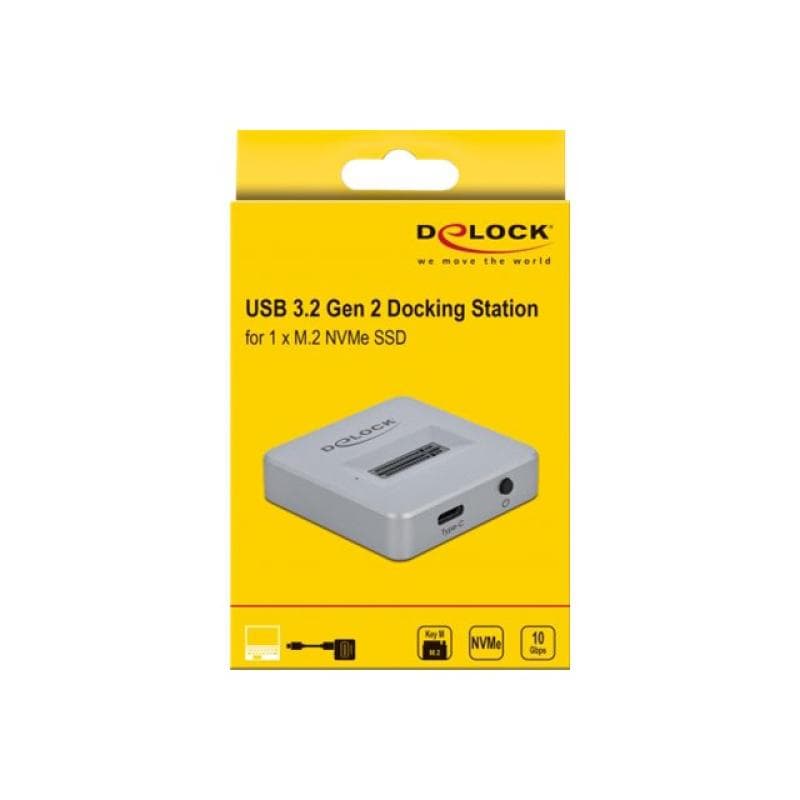 DELOCK Dockingstation für M.2 NVMe PCIe SSD mit USB Type-C