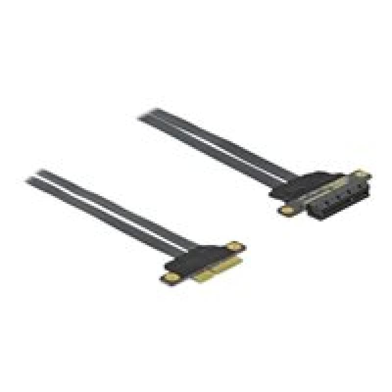 DELOCK Riser Karte PCI Express x4 zu x4 mit flexiblem Kabel 60cm