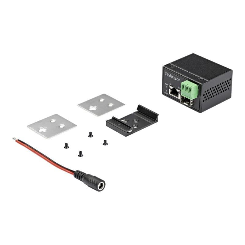 STARTECH.COM PoE+ Industrial Media Converter 30W - Medienkonverter LWL - SM/MM Glasfaser auf Kupfer