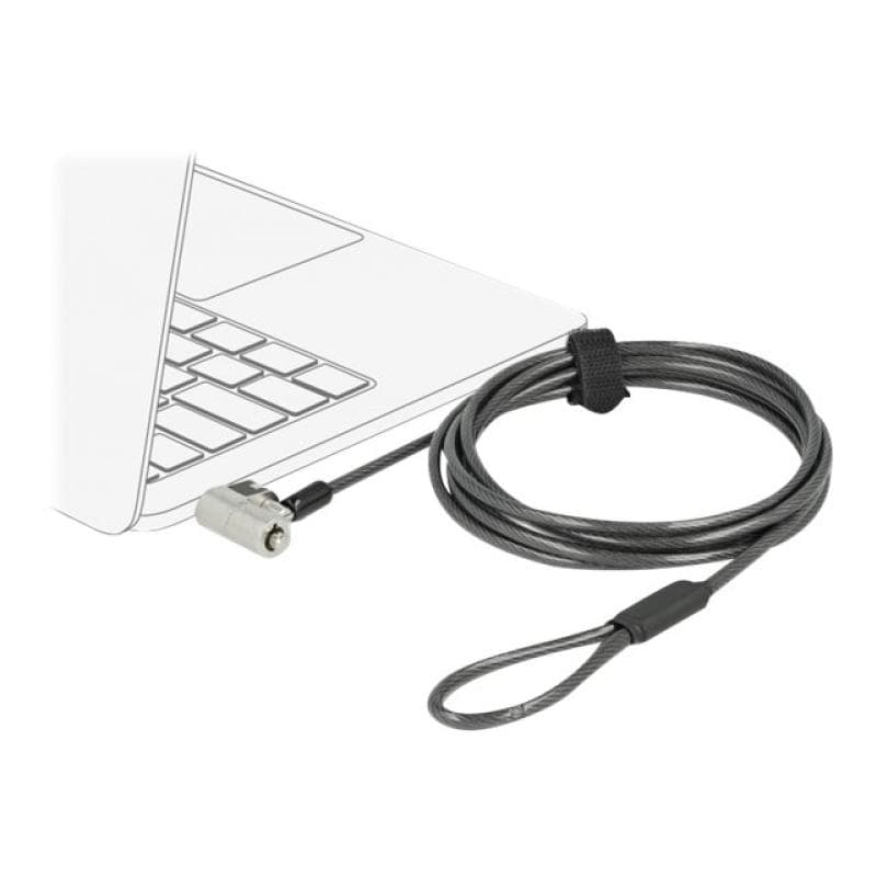 NAVILOCK Notebook Sicherungskabel mit 3 Verriegelungsköpfen für Kensington, Noble Wedge und Nano Slo
