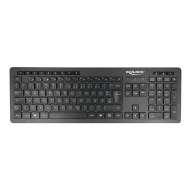 DELOCK USB Tastatur 2,4 GHz kabellos schwarz - Lautlos