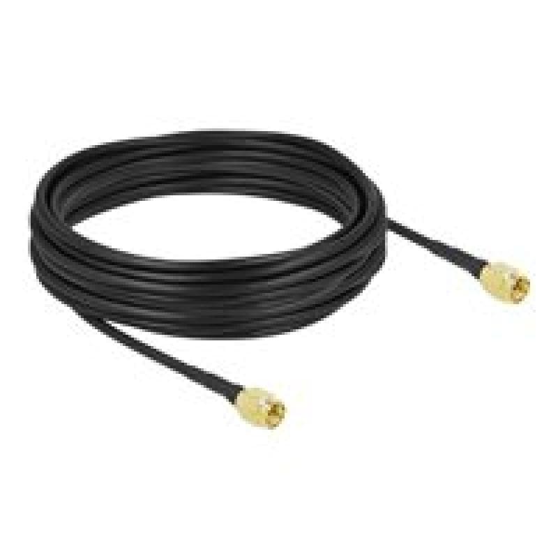 DELOCK Antennenkabel SMA Stecker zu SMA Stecker LMR/CFD100 10 m low loss