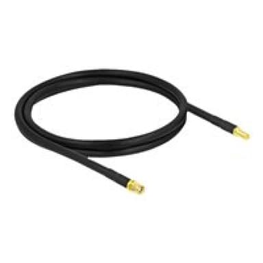 DELOCK Antennenkabel RP-SMA Stecker zu RP-SMA Buchse LMR/CFD300 1 m low loss
