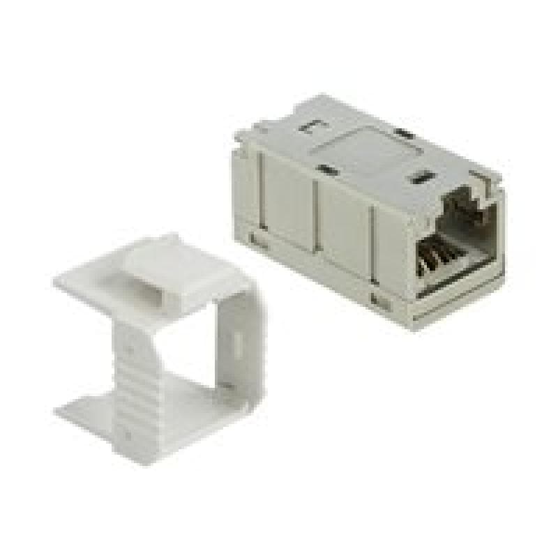 DELOCK Adapter RJ45 Buchse zu RJ45 Buchse kompakt Cat.6A Metall