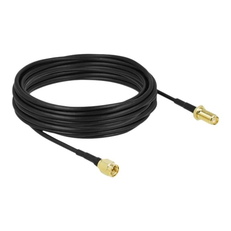 DELOCK Antennenkabel SMA Stecker zu SMA Buchse LMR/CFD100 10 m low loss