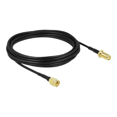 DELOCK Antennenkabel SMA Stecker zu SMA Buchse LMR/CFD100 5 m low loss