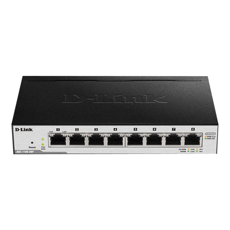 D-LINK DLINK DGS-1100-08PV2 8-Port Layer2 PoE Smart Gigabit Switch