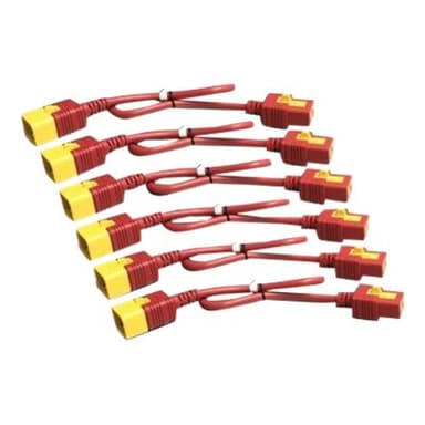 APC Power Cord Kit - Stromkabel - IEC 60320 C19 bis IEC 60320 C20 - 16 A - 61 cm - Rot (Packung mit