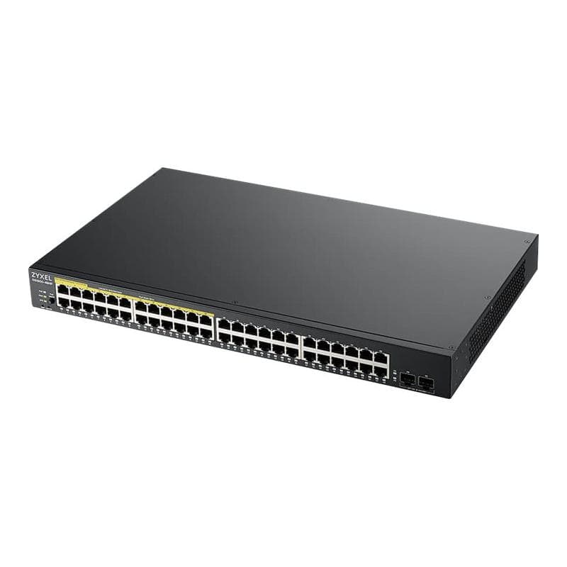 ZYXEL 48 Port GbE L2 PoE+ Smart Switch, 170 Watt rackmount, V2