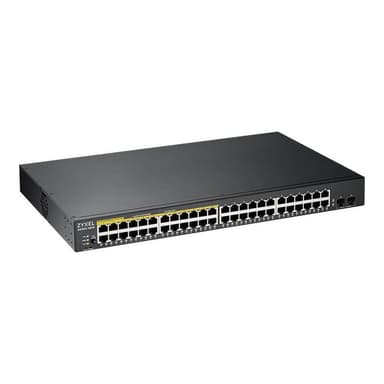 ZYXEL 48 Port GbE L2 PoE+ Smart Switch, 170 Watt rackmount, V2