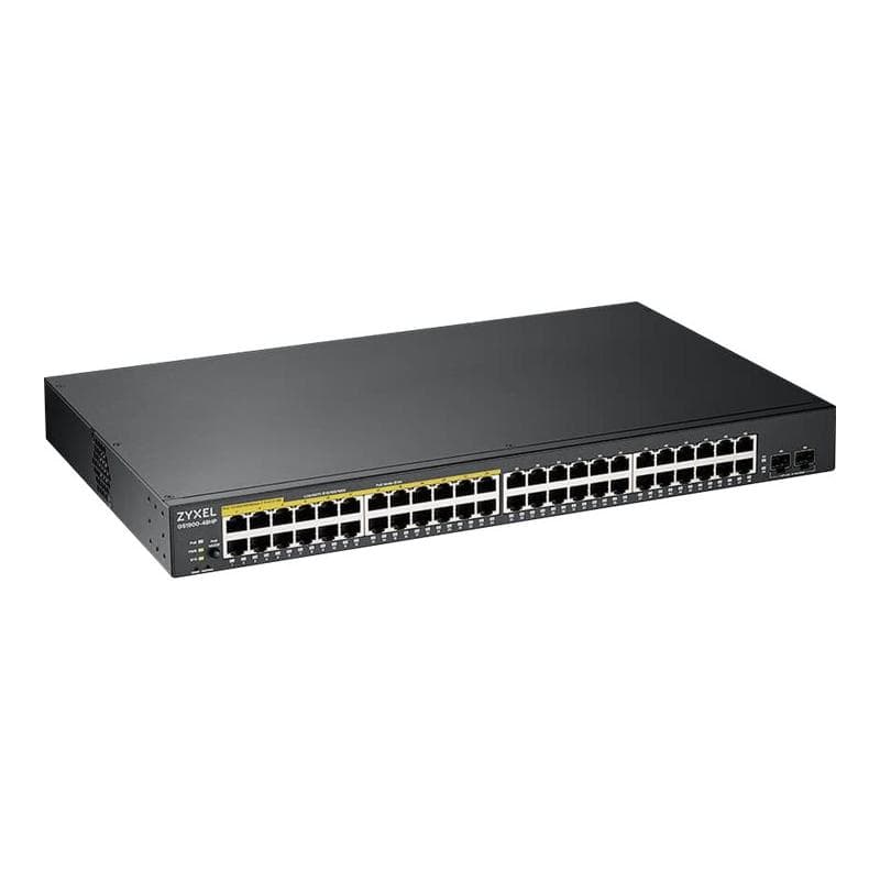 ZYXEL 48 Port GbE L2 PoE+ Smart Switch, 170 Watt rackmount, V2
