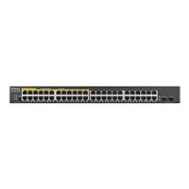 ZYXEL 48 Port GbE L2 PoE+ Smart Switch, 170 Watt rackmount, V2