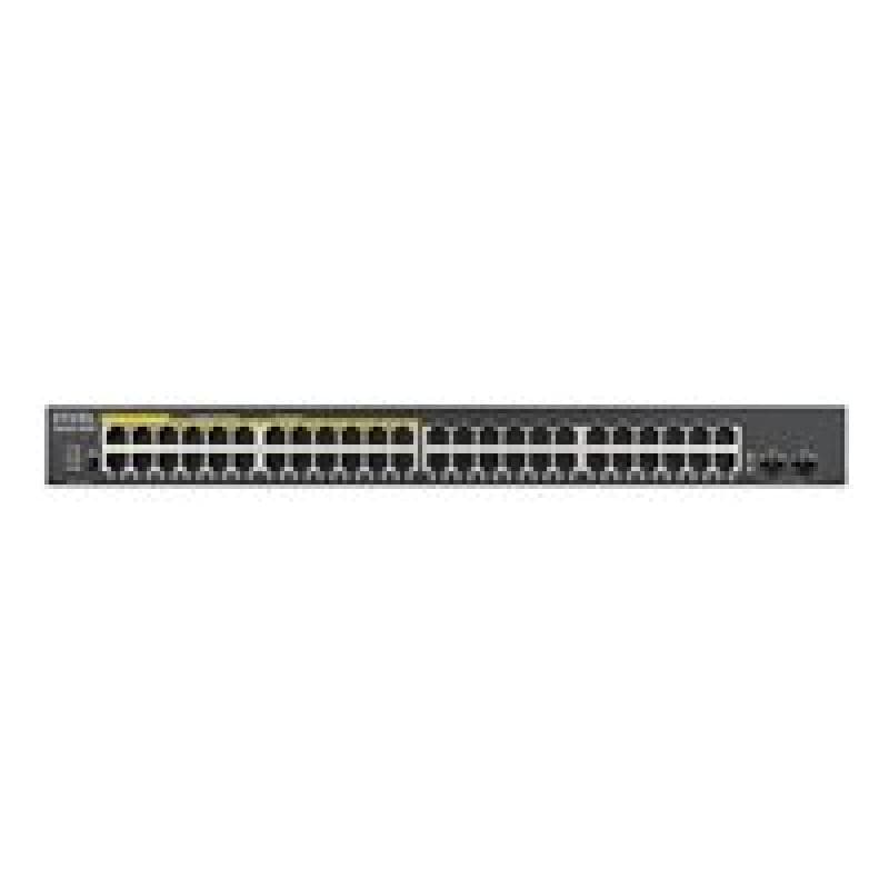 ZYXEL 48 Port GbE L2 PoE+ Smart Switch, 170 Watt rackmount, V2