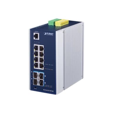PLANET TECHNOLOGY PLANET Industrial L3 8-Port 1000T + 4-Port 10G SFP+