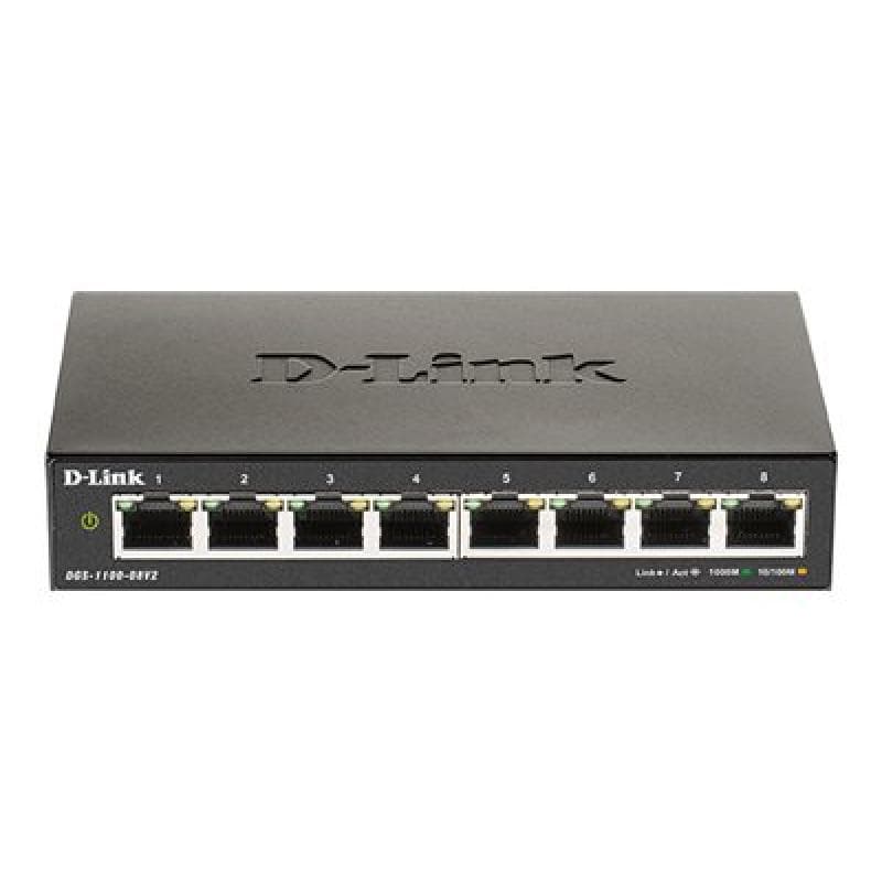 D-LINK 8-Port Layer2 Smart Gigabit Switch, 8x 10/100/1000Mbit/s TP (RJ-45) Port