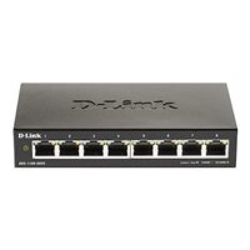 D-LINK 8-Port Layer2 Smart Gigabit Switch, 8x 10/100/1000Mbit/s TP (RJ-45) Port