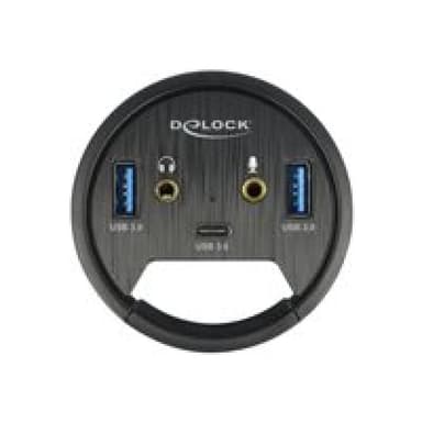 DELOCK 3P Tisch-Hub 1xUSB-C+2xUSB-A+HD | 62794