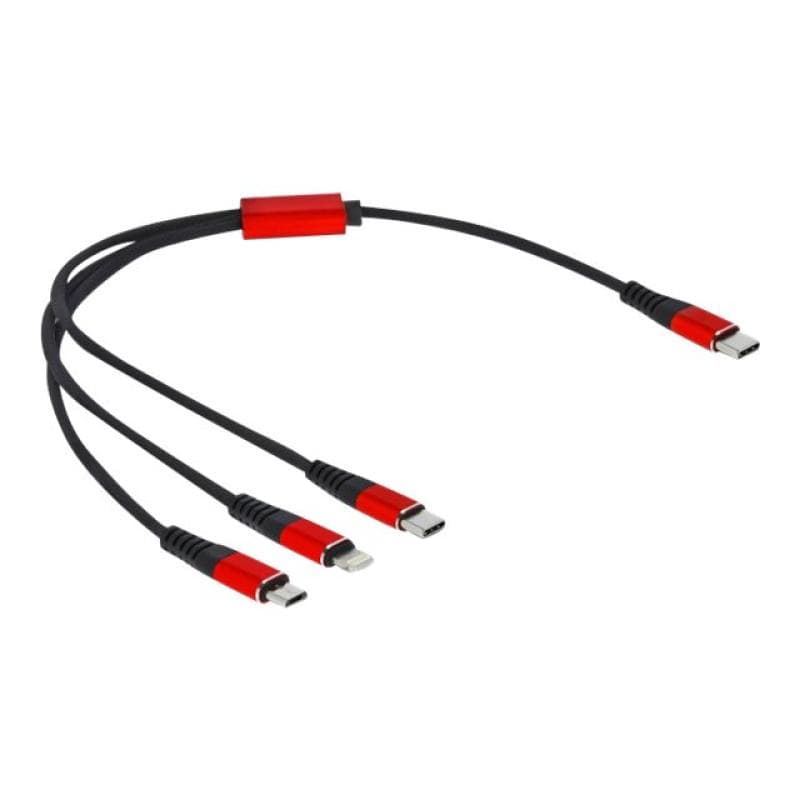 DELOCK USB 3in1Typ-C>Light mUSB/-C 0,30m | 86710