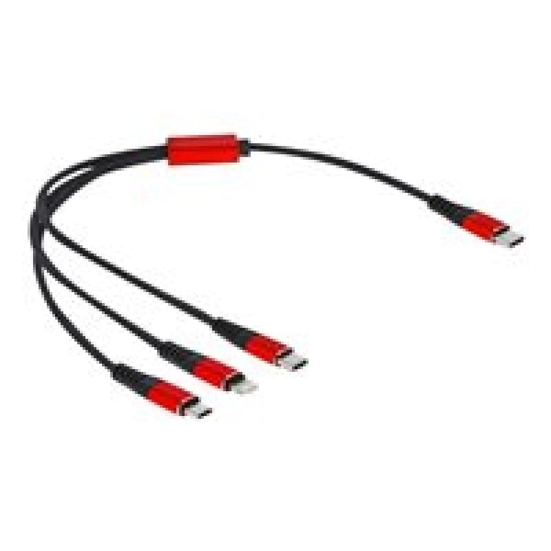 DELOCK USB 3in1Typ-C>Light mUSB/-C 0,30m | 86710