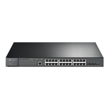 TP-LINK JetStream 24-Port Gigabit and 4-Port 10GE SFP+ L2+ Managed Switch with 24-Port PoE+