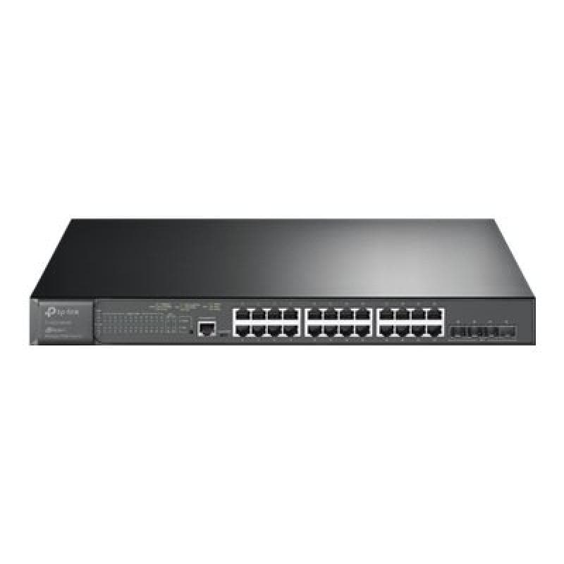 TP-LINK JetStream 24-Port Gigabit and 4-Port 10GE SFP+ L2+ Managed Switch with 24-Port PoE+
