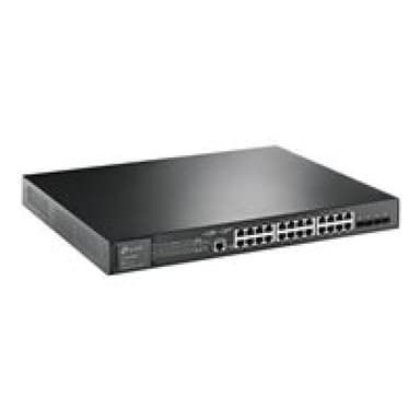 TP-LINK JetStream 24-Port Gigabit and 4-Port 10GE SFP+ L2+ Managed Switch with 24-Port PoE+