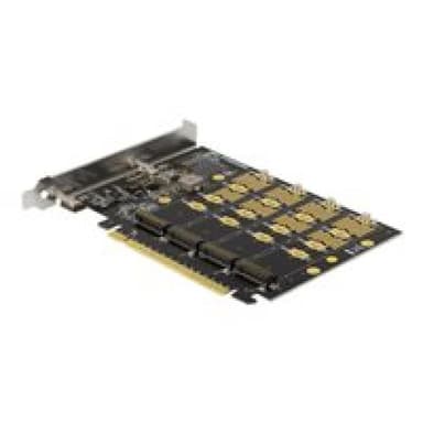 DELOCK PCI Express x16 Karte zu 4 x intern NVMe M.2 Key M - Bifurcation