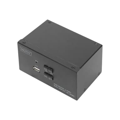 DIGITUS KVM Switch, 2-Port, Dual-Display. 4K, HDMI