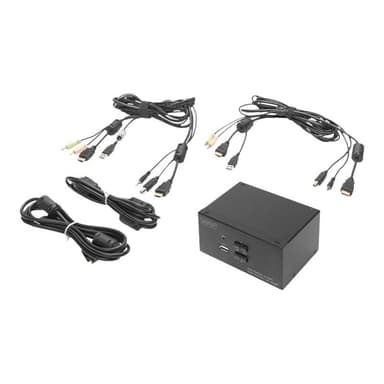 DIGITUS KVM Switch, 2-Port, Dual-Display. 4K, HDMI