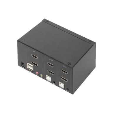 DIGITUS KVM Switch, 2-Port, Dual-Display. 4K, HDMI