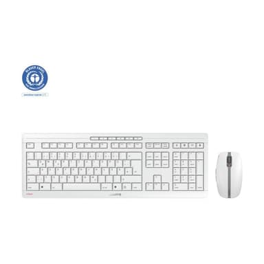 CHERRY Stream Desktop DE-Layout, USB, inkl. Maus, pale grey