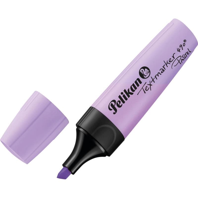 PELIKAN Textmarker 490 Pastel, Lavendel, 10 Stück Faltschachtel