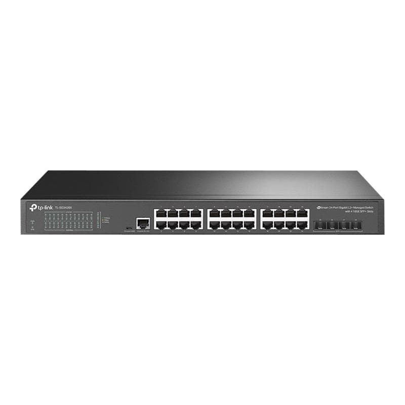 TP-LINK JetStream? 24-Port Gigabit L2+ Managed Switch with 4 10GE SFP+ Slots