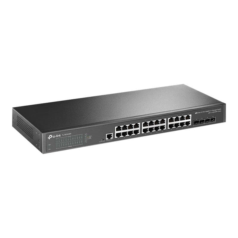 TP-LINK JetStream? 24-Port Gigabit L2+ Managed Switch with 4 10GE SFP+ Slots