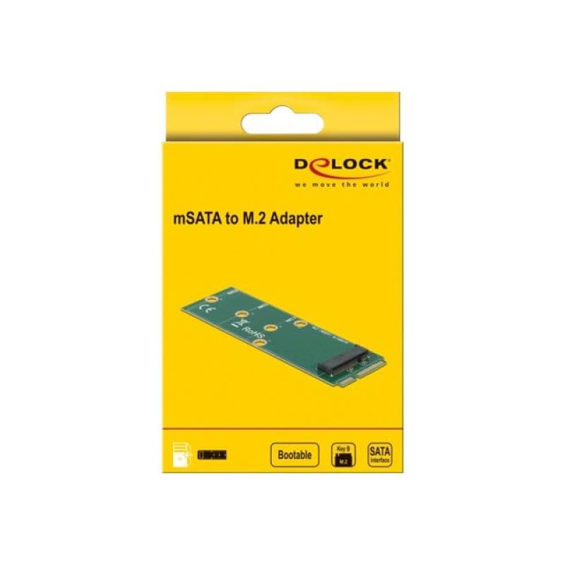 DELOCK Adapter mSATA zu M.2 Key B Slot