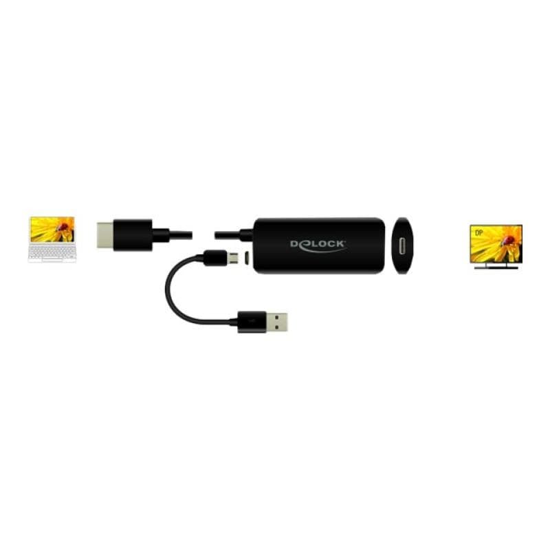 DELOCK Adapter HDMI-A Stecker zu USB Type-CT Buchse (DP Alt Mode) 4K 60