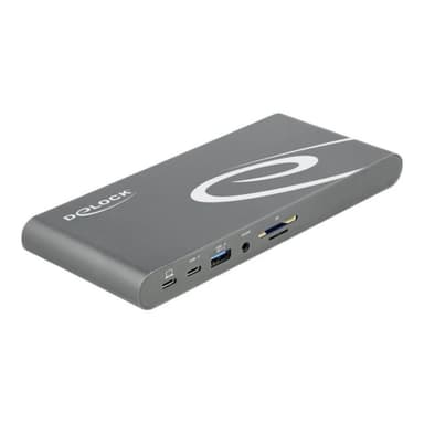 DELOCK USB Type-CT DP 1.4 Dockingstation Triple 4K Display - HDMI / DisplayPort / USB / LAN / SD / P