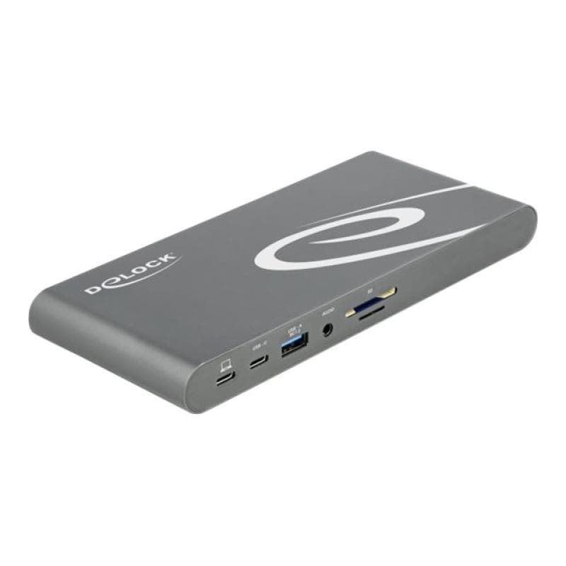 DELOCK USB Type-CT DP 1.4 Dockingstation Triple 4K Display - HDMI / DisplayPort / USB / LAN / SD / P