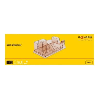 DELOCK Schreibtisch Organizer transparent / braun
