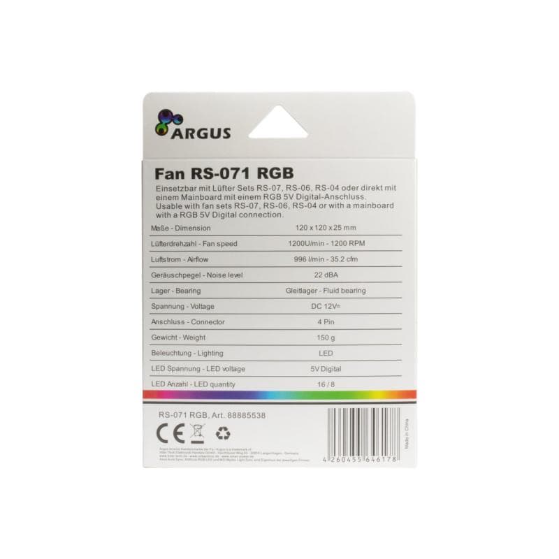 INTERTECH 120*120*25 ARGUS RS-071 RGB,Kristall-Effek retail