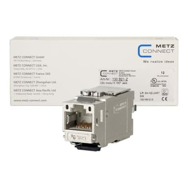 METZ CONNECT BTR C6A modul K 180° Jack 130B21-Z 12er Pack