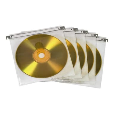 Hama 51176 CD/DVD Doppel - Schutzhüllen, 50er-Pack, Weiß