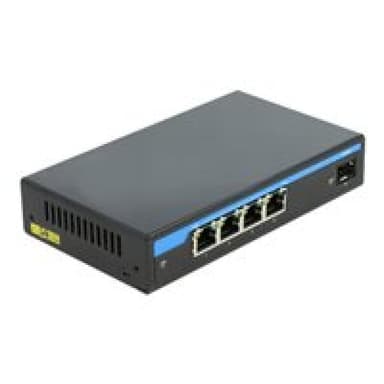 DELOCK Gigabit Ethernet Switch 4 Port PoE + 1 SFP