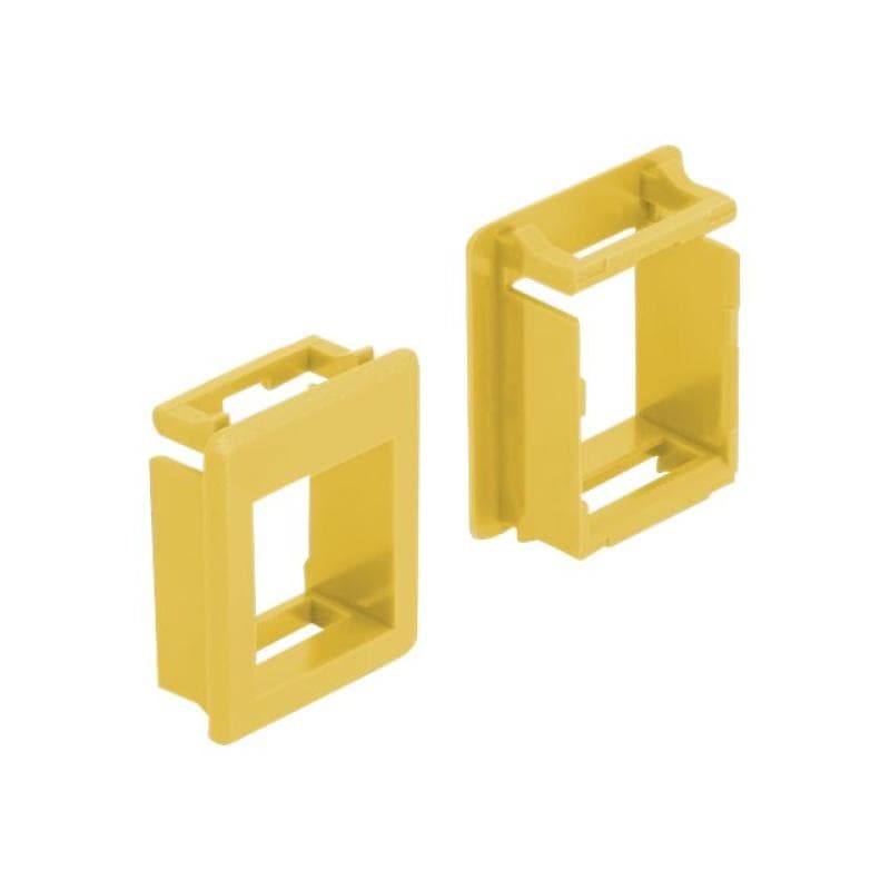 DELOCK Keystone Halterung für Gehäuse 4 Stück gelb